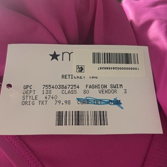 DKNY NWT $79 Tie-Back Halter-Style One-Piece Swimsuit M‎ - Picture 6 of 7